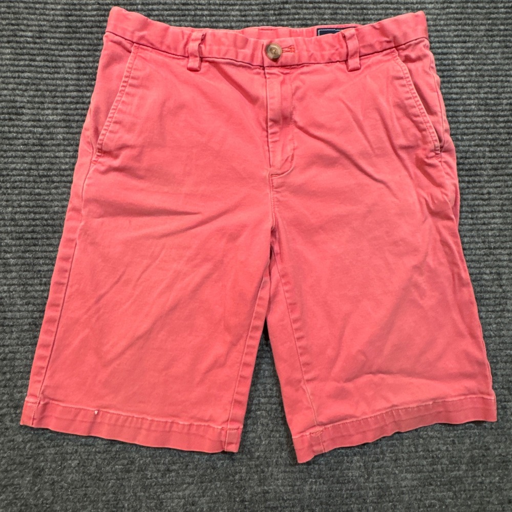 Vineyard Vines Chino Shorts Boys 16 Coral Classic Cotton Twill